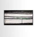 Stormy Ocean, Coastal Wall Art, Black and White Seascape, Minimalist Art, Modern Home Decor, Beach House Artwork, Framed Canvas Print