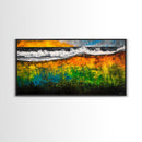 Ocean Waves, Vibrant, Abstract, Seascape, Canvas Print, Beach House Art, Coastal Wall Decor, Summer Decor, Nautical Art, Living Room Art