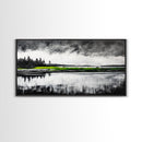 Stormy Waters, Abstract Beach Scene, Canvas Print, Ocean Wall Art, Moody Seascape Painting, Coastal Wall Decor, Living Room Art