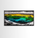Turquoise Waves, Bold Ocean Art, Framed Canvas Print, Modern Abstract Seascape, Beach House Wall Decor, Large Statement Art