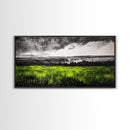 Green, Landscape, Nature, Canvas Print, Rolling Fields Wall Art, Scenic Countryside Painting, Modern Rustic Home Decor, Large Wall Art
