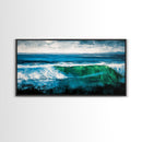 Ocean Wave, Sea Painting, Canvas Print, Coastal Wall Art, Beach Home Decor, Nautical Art, Large Wall Art, Bedroom Art, Modern Seascape
