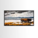 Rustic Wagon, Western Decor, Autumn Wall Art, Landscape Canvas Print, Farmhouse Living Room Art, Country Style, Nature Wall Decor