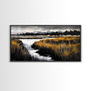 Mountain Marsh, Rustic Landscape, Fall Nature Art, Canvas Print, Cabin Wall Art, Country Home Decor, Living Room Artwork