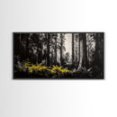 Redwood Forest, Nature Wall Art, Black and White Art, Framed Canvas Print, Rustic Home Decor, Cabin Wall Art, Minimalist Landscape
