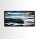 Ocean Wave, Blue Water, Seascape Painting, Canvas Print, Surf Wall Art, Beach House Decor, Coastal Living, Nautical Art, Large Wall Decor