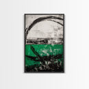Abstract Horizon, Green and Black Art, Minimalist Canvas Print, Modern Office Decor, Bold Artwork, Statement Piece, Contemporary Home