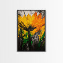 Sunflower Bloom, Fall Wall Art, Framed Canvas Print, Yellow Floral Art, Rustic Farmhouse Decor, Boho Kitchen Art, Country Home