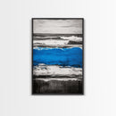 Rolling Waves, Beach Sunset, Blue Ocean, Canvas Print, Coastal Wall Art, Living Room Decor, Nautical Painting, Modern Seascape
