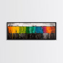 Dripping Paint Abstract, Vibrant Color Art, Modern Expressionist Painting, Bold Wall Art, Framed Canvas Print, Office Wall Decor