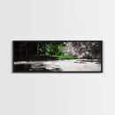 Misty Forest, River Landscape, Green Nature, Framed Canvas Print, Large Wall Art, Nature Wall Decor, Living Room Art, Modern Art