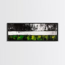 Green Field, Monochrome Forest, Abstract Landscape, Modern Canvas Print, Framed Canvas Print, Minimalist Nature Art, Living Room Wall Decor