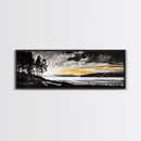 Sunset Landscape Art, Moody Sky Print, Nature Wall Decor, Mountain View Artwork, Rustic Home Decor, Warm Tones, Canvas Print