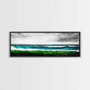 Ocean Waves, Seascape Art, Coastal Decor, Beach House, Framed Canvas Print, Large Wall Art, Modern Nautical, Living Room Art