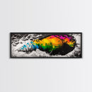 Vibrant Shell, Ocean Waves, Abstract Nautical, Canvas Print, Coastal Wall Decor, Colorful Beach Art, Living Room Accent, Unique Gift