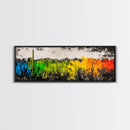 Desert Cactus, Colorful Southwest Art, Boho Wall Decor, Rustic Western Style, Abstract Painting, Framed Canvas Print, Living Room Wall Art