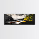 Forest Path, Beach View, Mountain Landscape, Framed Canvas Print, Wilderness Art, Nature Painting, Living Room Wall Art, Rustic Home Decor