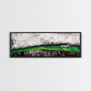 Bold Green Landscape, Abstract Horizon Art, Contemporary Nature Painting, Earthy Wall Decor, Office Wall Art, Framed Canvas Print