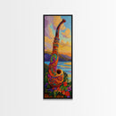 Colorful Saxophone, Musical Art, Boho Music Lover Gift, Bright Instrument Decor, Artistic Jazz Wall Accent, Canvas Print