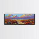 Coastal Dunes, Sunset Horizon, Seaside Path Art, Autumn Landscape, Canvas Print, Tranquil Living Room or Bedroom Wall Decor