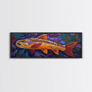 Golden Trout, Colorful Fish, Underwater Scene, Cabin Accent, Canvas Print, Fishing Lodge Decor, Rustic Nature Wall Art