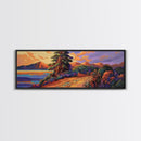 Sunset Trail, Mountain Path, Vibrant Nature, Canvas Print, Colorful Landscape Art, Rustic Home Decor, Fall Living Room Wall Art