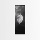 Floating Leaf, Autumn Stillness, Water Reflection, Framed Canvas Print, Fall inspired decor, Bathroom minimalist art, Botanical nature gift