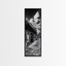 Western Saloon, Rustic Storefront, Desert Vibes, Black and White Photography, Framed Canvas Print, Man Cave Art, Americana Wall Style