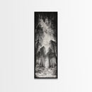 Pine Forest, Nature Path, Tree Canopy, Tranquil Woods, Canvas Print, Forest Wall Art, Minimalist Nature Decor, Meditation Room Artwork