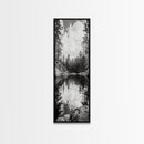 Forest Reflection, Tranquil Lake, Evergreen Woods, Wilderness Scene, Canvas Print, Rustic Cabin Wall Decor, Nature Photography Art