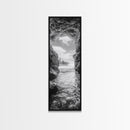 Sea Cave View, Ocean Opening, Rugged Rock Passage, Framed Canvas Print, Coastal Wall Art, Adventure Decor, Modern Rustic Style