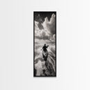 Ocean Adventure, Kayak Journey, Seascape Escape, Framed Canvas Print, Modern Office Wall Art, Coastal Decor, Adventure Photography
