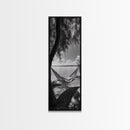 Hammock Dreams, Coastal Rest, Lakeside Retreat, Chill Vibes, Framed Canvas Print, Boho Wall Art, Serene Bedroom Art, Relaxation Inspired Decor