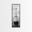 Nautical Buoy, Ocean Rope, Minimal Seascape, Framed Canvas Print, Coastal Wall Art, Bathroom Decor, Modern Nautical Art, Minimalist Home