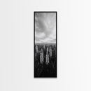 Lupine Field, Blooming Flowers, Meadow Horizon, Framed Canvas Print, Botanical Wall Art, Bedroom Decor, Nature-Inspired, Boho Floral Art