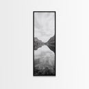 Mountain Lake, Glassy Water, Serene Reflection, Canvas Print, Bedroom Wall Art, Nature Photography, Minimalist Decor, Tranquil Vibe