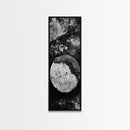 Zen Circle Stone, Forest Texture, Nature Balance, Canvas Print, Rustic Bathroom Decor, Earthy Wall Art, Minimalist Natural Style
