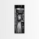 Surfboard Shop Hallway, Rustic Surf Decor, Beach Lifestyle Print, Framed Canvas Print, Man Cave Wall Art, Coastal Boho Vibes, Cabin Wall Art