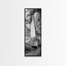 Weathered Sailboat Scene, Coastal Rustic Charm, Seafaring Wall Decor, Framed Canvas Print, Nautical Bathroom or Hallway Art, Ocean Decor