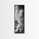 Ocean Shoreline, Coastal Decor, Beach Serenity, Nautical Style, Tranquil Scene, Framed Canvas Print, Bathroom Wall Art, Modern Beach Aesthetic