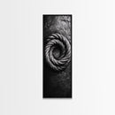 Nautical Rope Closeup, Industrial Texture, Abstract Rustic, Framed Canvas Print, Office Wall Art, Monochrome Art, Modern Nautical Decor