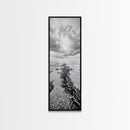 Seaweed Trail, Ocean Depth, Coastal Texture, Shoreline Calm, Marine Inspired Canvas Print, Minimalist Bathroom Wall Art, Ocean Decor