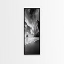 Monolith Beach View, Dramatic Cliffs, Ocean Vibe, Nature Photography, Framed Canvas Print, Modern Boho Art, Bedroom Wall Art