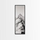 Alpine Peak, Snow Summit, Rugged Path, Canvas Print, Adventure Wall Decor, Minimalist Nature Art, Winter Landscape Photography