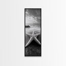 Ocean Star, Sea Life, Coastal Serenity, Marine Beauty Framed Canvas Print, Beach House Wall Art, Coastal Nautical Bathroom Decor
