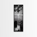 Sunset Ocean, Dramatic Sky, Serene Coastline, Nature Scene, Canvas Print, Minimalist Art, Bedroom Wall Art, Coastal Gallery Decor