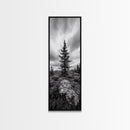 Lone Pine Tree, Forest Mood, Wilderness Art, Framed Canvas Print, Minimalist Wall Decor, Cabin Art, Neutral Fall Tones, Nature Lover Gift