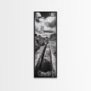 Stone Water Channel, Ancient Pathway Art, Moody Landscape Photography, Historical Wall Decor, Study or Hallway Accent, Canvas Print