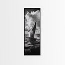 Breaching Whale Art, Ocean Wildlife Print, Marine Life Photography, Dramatic Sea Scene, Coastal Living Room Decor, Canvas Print
