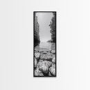 Crystal Cove, Reflections Water, Seaside Stones, Canvas Print, Tranquil Coastal Wall Art, Beach Bathroom Decor, Minimalist Style